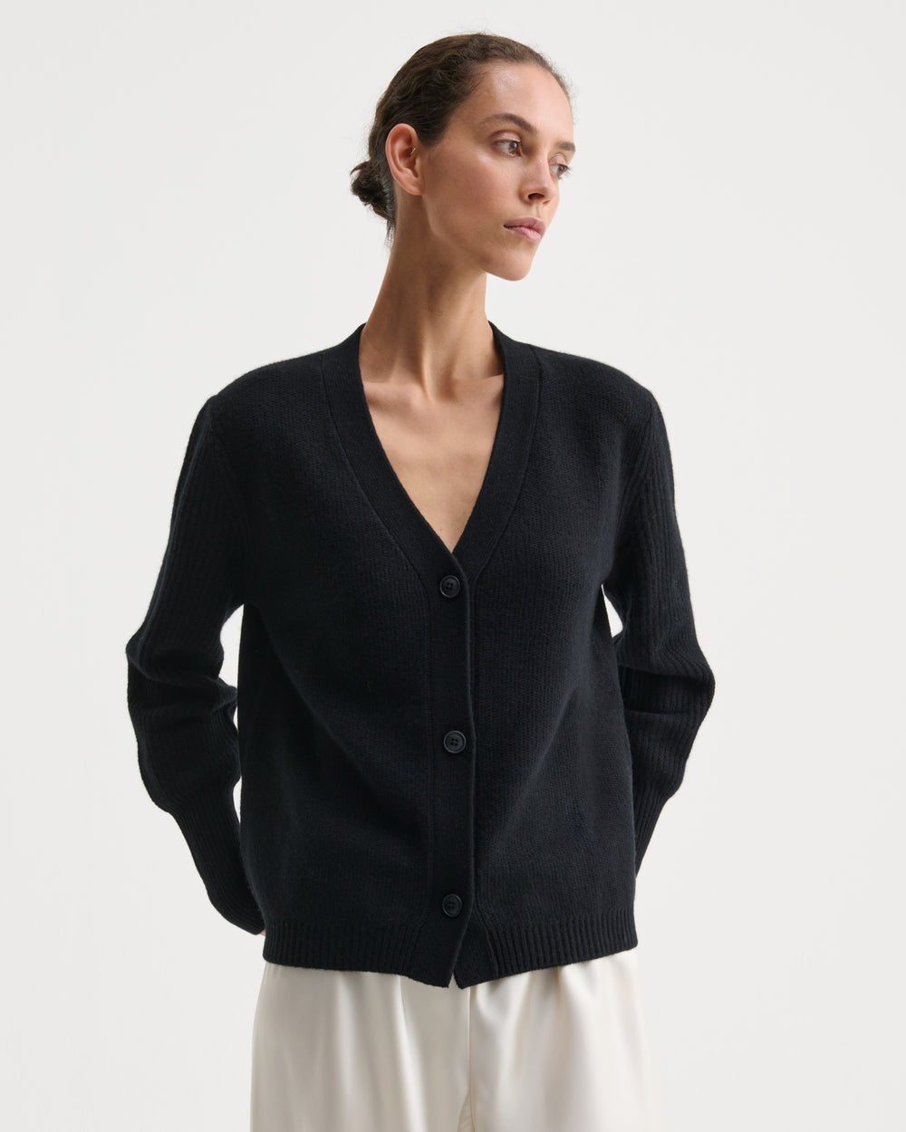 Nonchi Cashmere Resort Cardigan :: Black