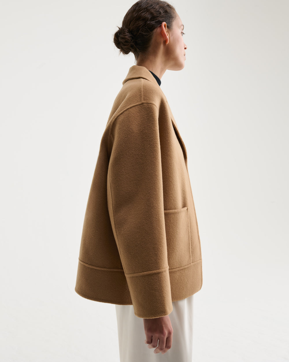 Nonchi Cashmere Viki Short Coat, Fawn, image 4 of 16