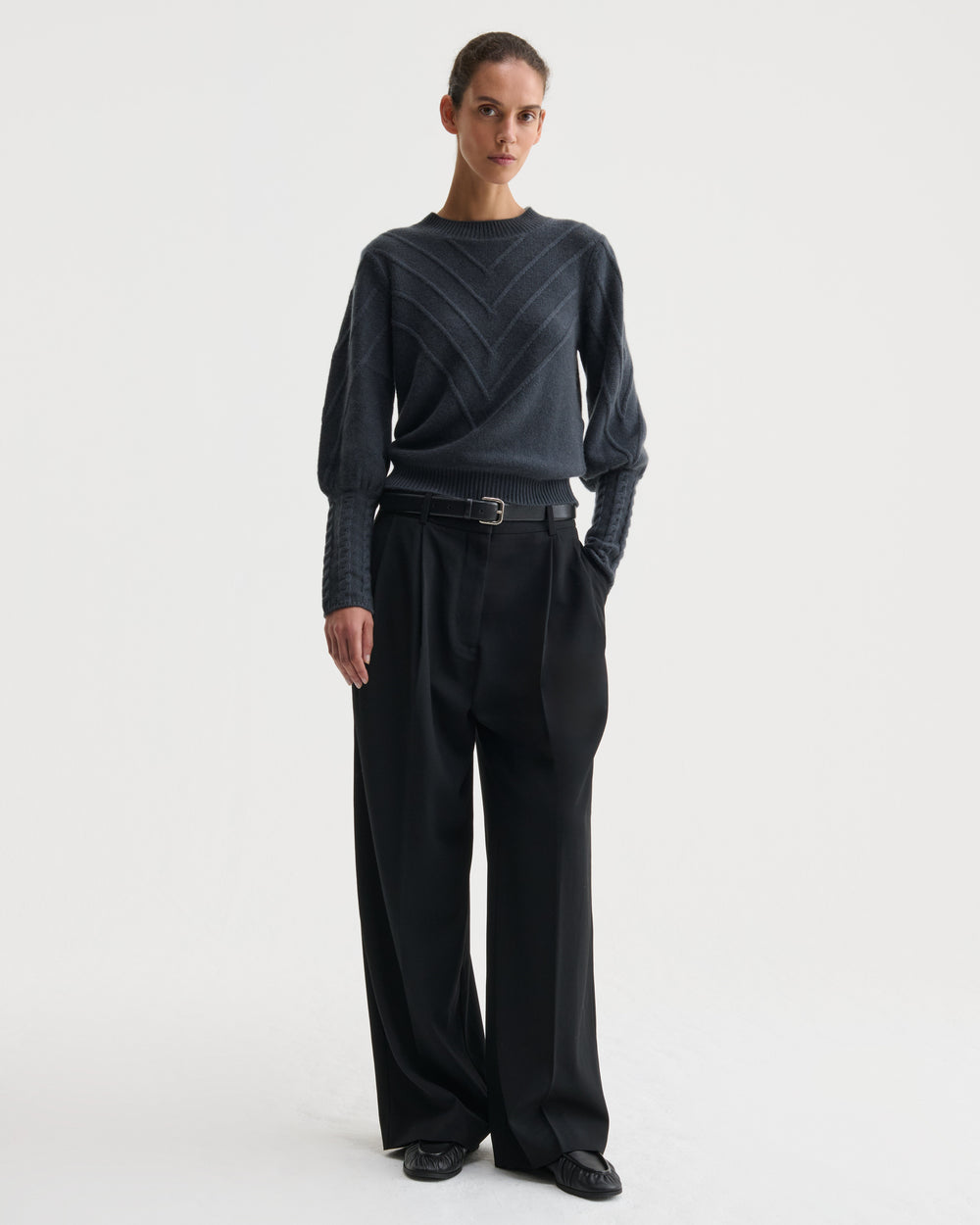 Nonchi Cashmere Skog Sweater :: Dusk Grey