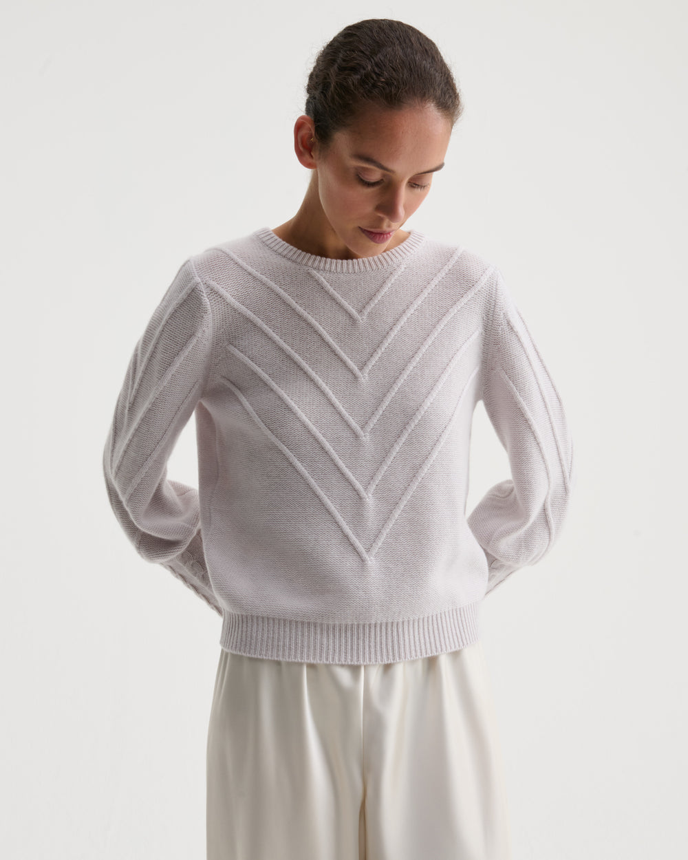 Nonchi Cashmere Skog Sweater, Oat, image 1 of 9