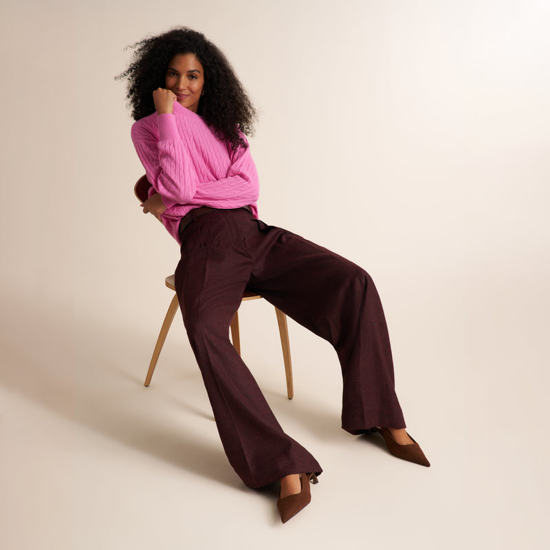 Giselle "Something's Gotta Give" Cable Sweater