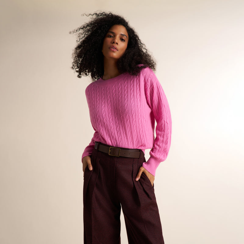 Giselle "Something's Gotta Give" Cable Sweater