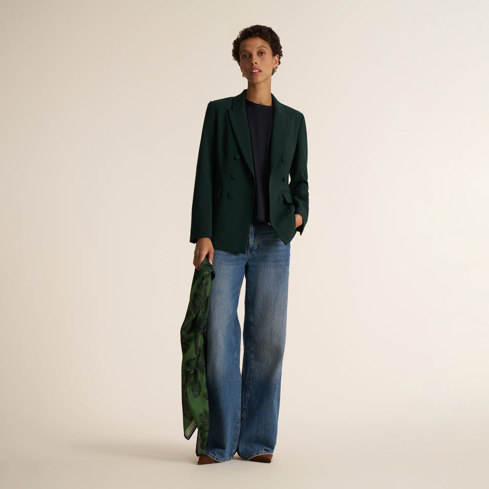 Kati Double-Breasted Blazer, Dark Forest, image 5 of 12