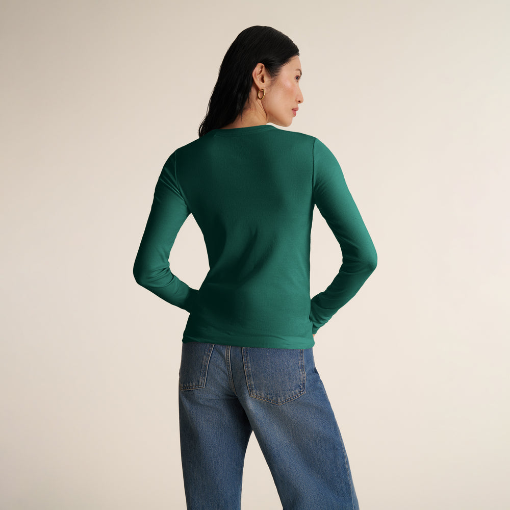 Malley Fitted Tee, Peacock, image 3 of 4