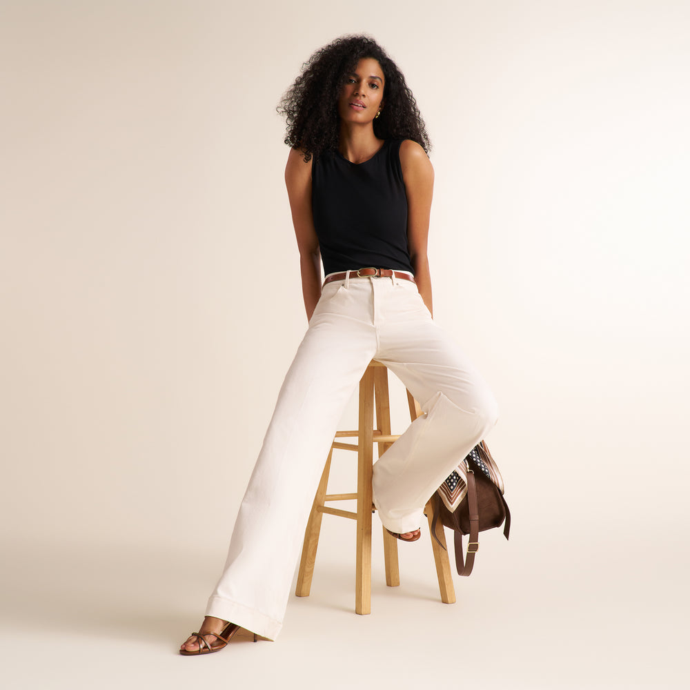 Milo All-Day Jean - Eco Better Than Denim :: Bright Ivory