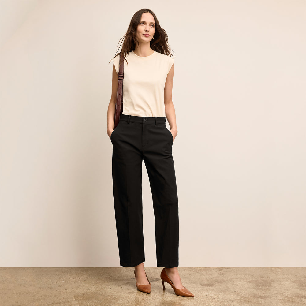 Woman wearing black jeans