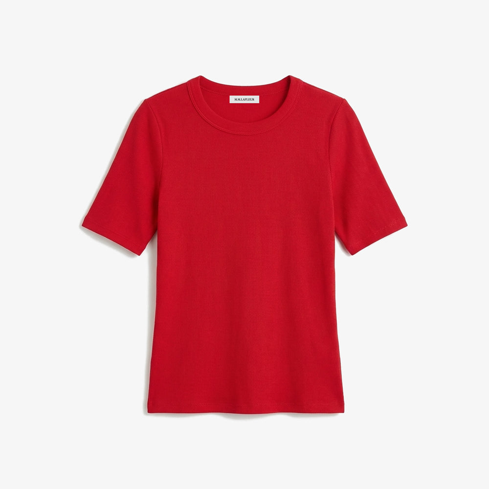 Red t-shirt on a white background