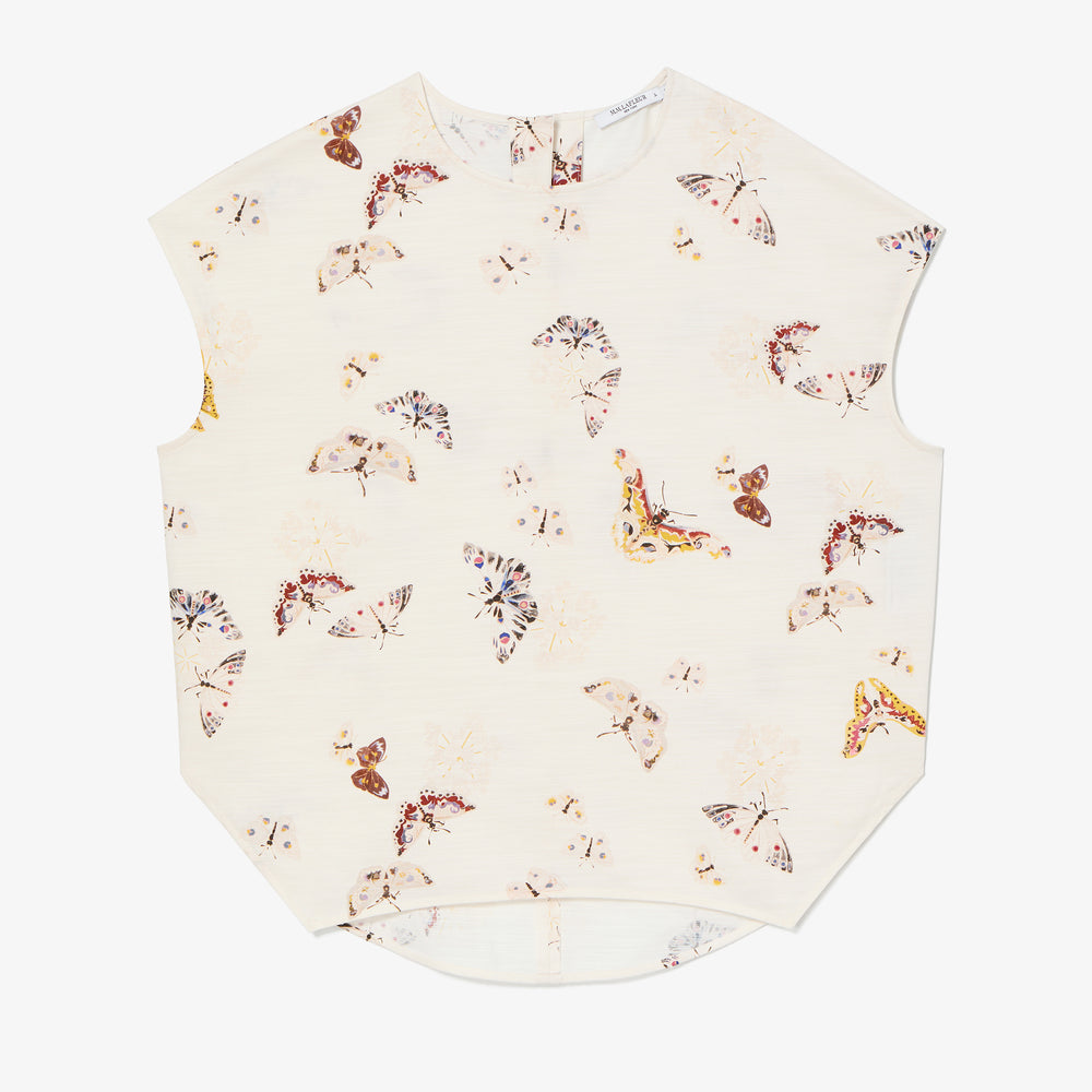 Packshot image of the Didion Top - Airy Cotton :: Butterfly Print
