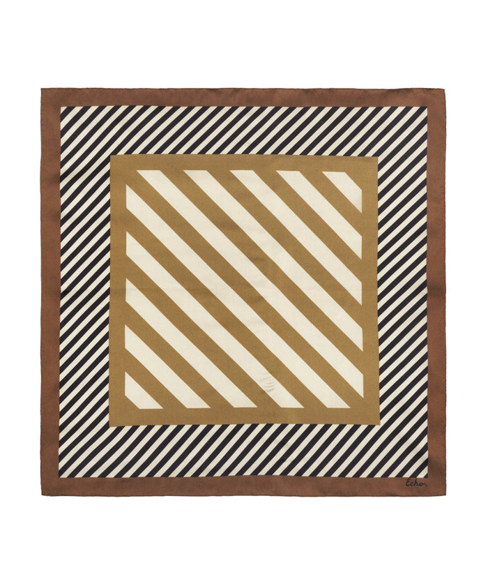 Echo Stripes Silk 21" Bandana