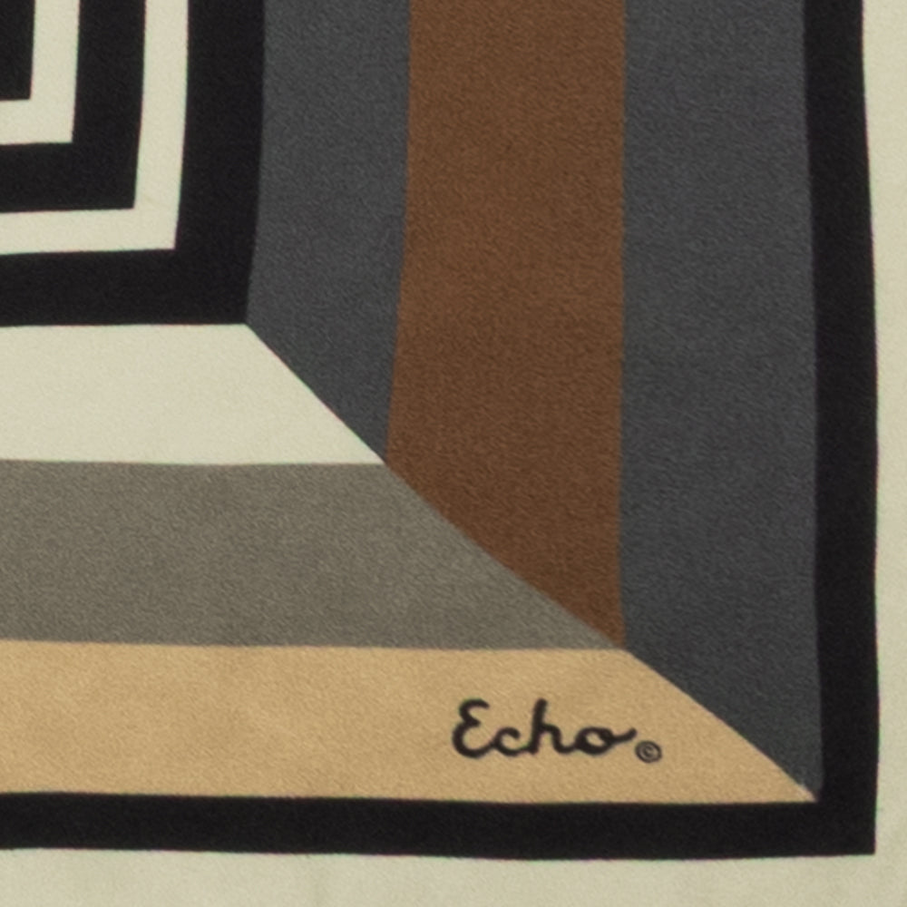 Echo Half and Half Oversized Silk Square Scarf