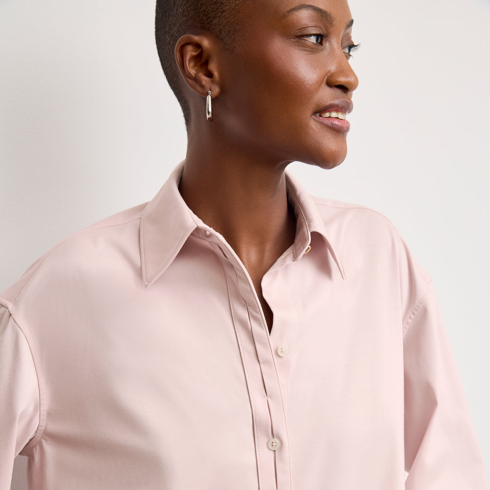 front image of a woman wearing the filomina top in tulip