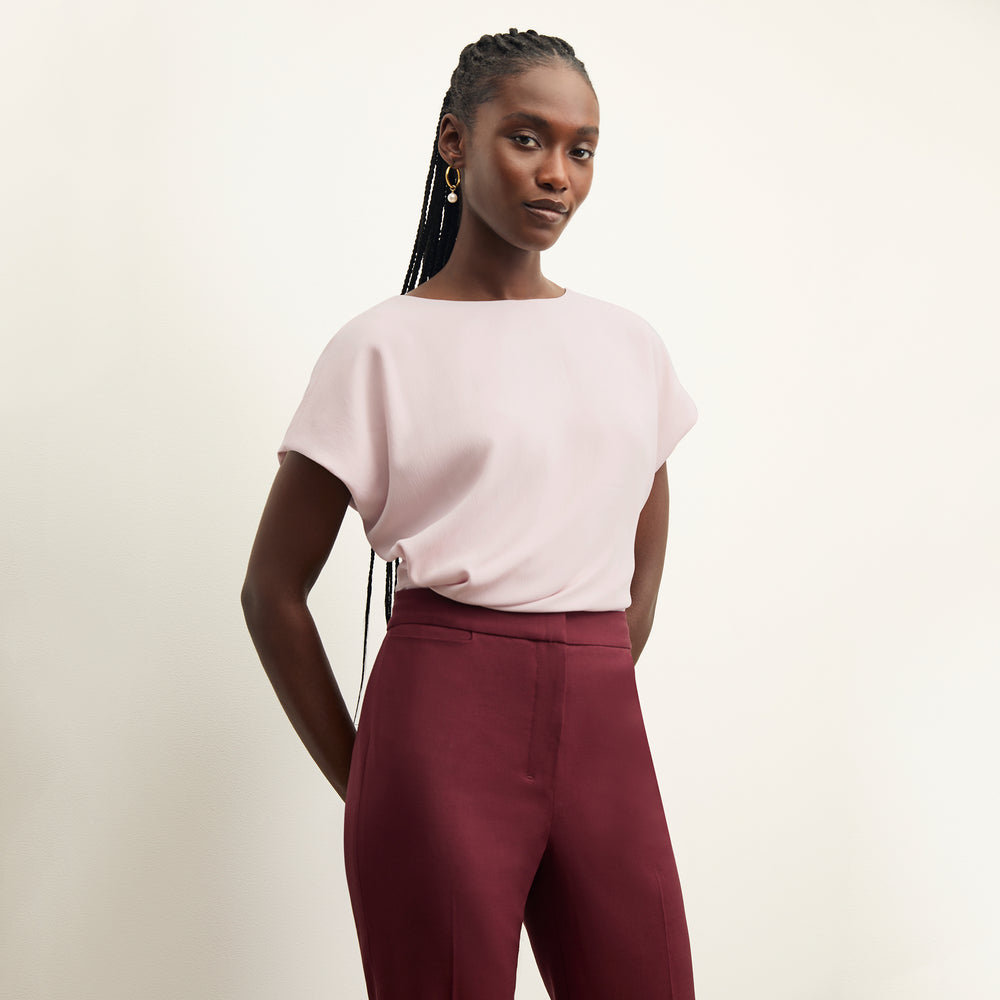 Front image of a woman wearing the Nejvi Top in Blossom