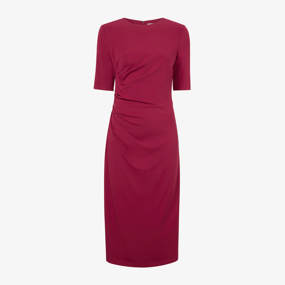 packshot image of the ciela dress in grenache