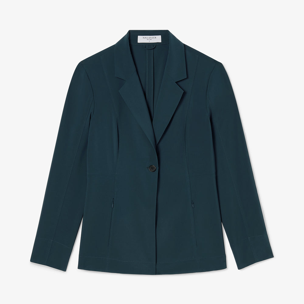 packshot image of the Moreland Blazer in Prussian Blue