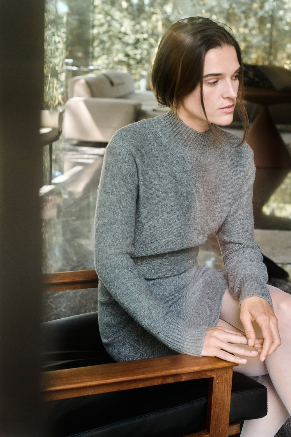 Nonchi Cashmere Nordlys Sweater, Majestic Grey, image 9 of 15