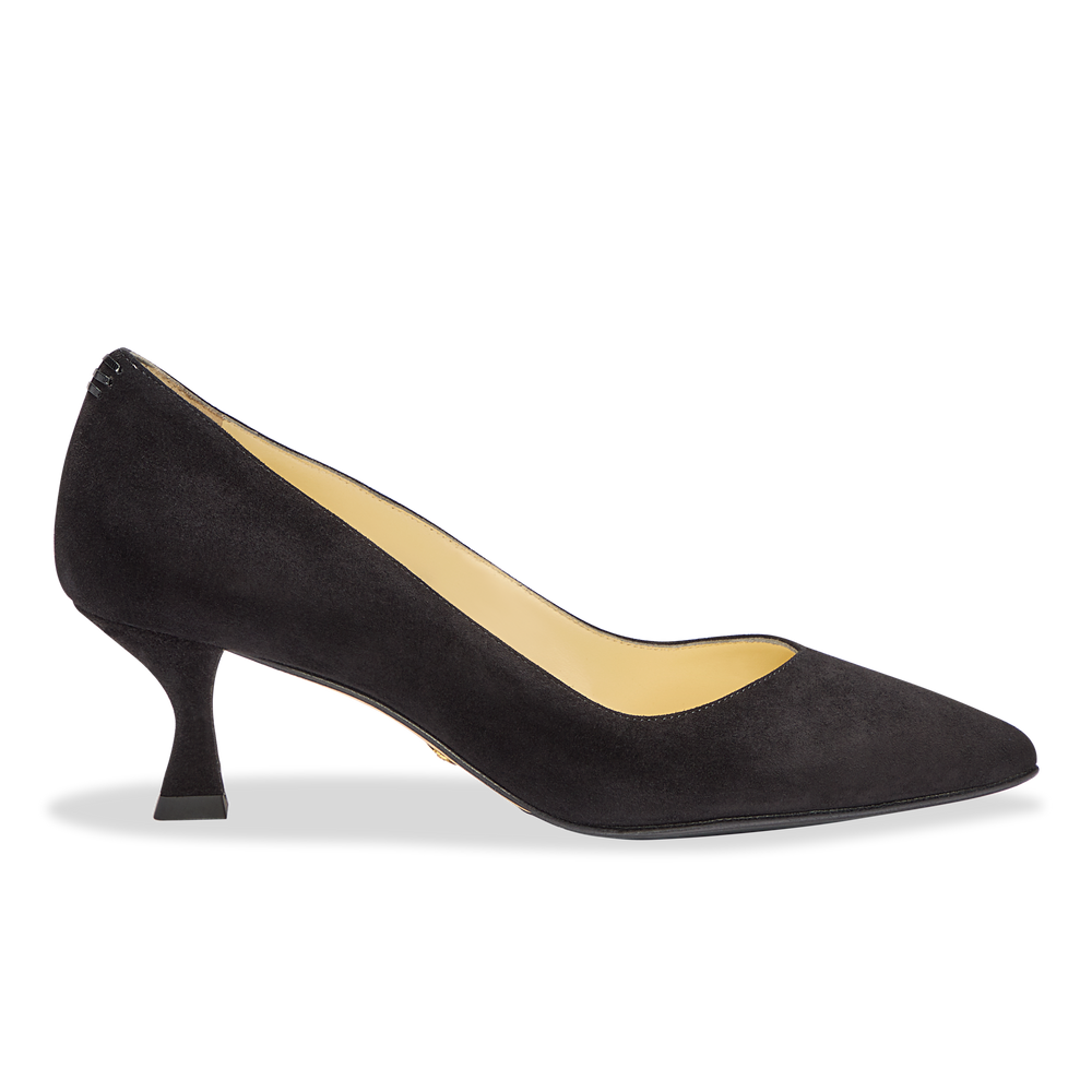 Sarah Flint Perfect Kitten Pump 50, Black Suede, image 1 of 5