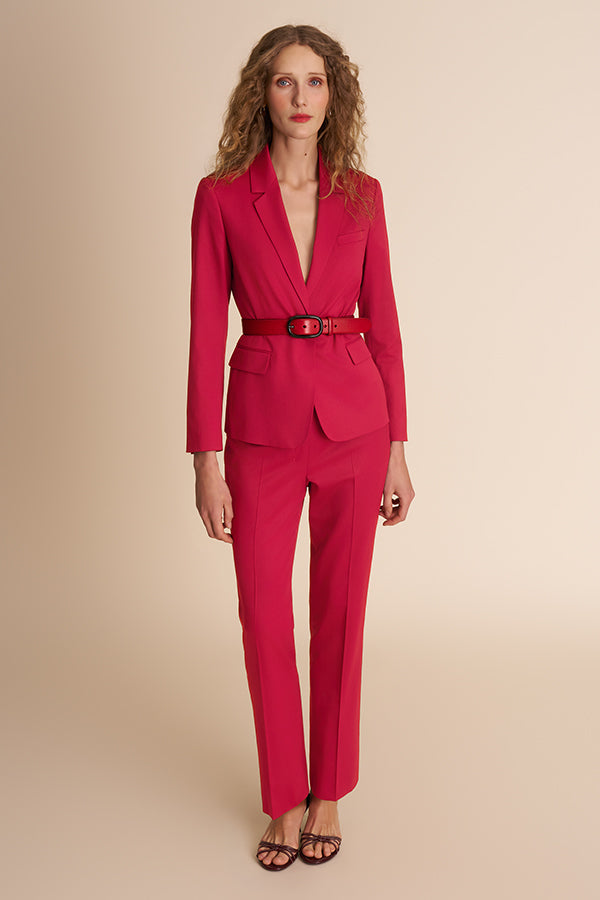 Yasmine Timeless Blazer - Italian Wool Twill :: Sunset