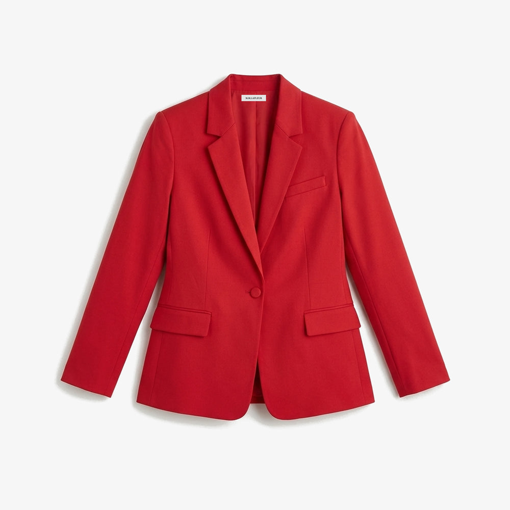 Red blazer on a white background