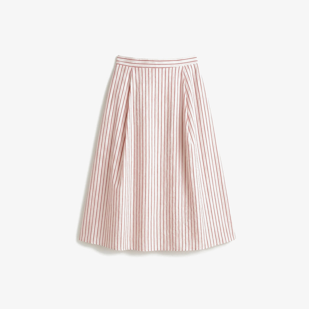 Striped skirt on a light gray background