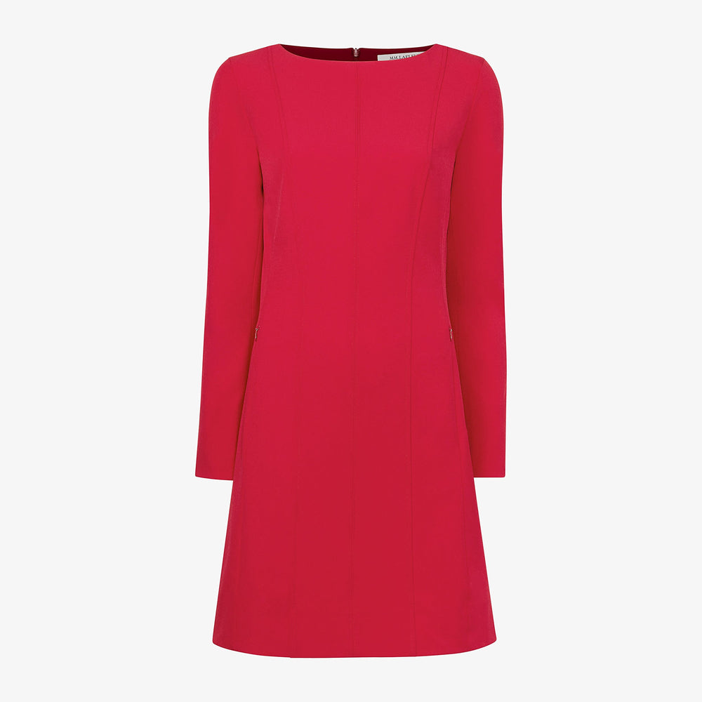 Packshot image of the Novara Dress—Recycled WonderTex in Rhubarb