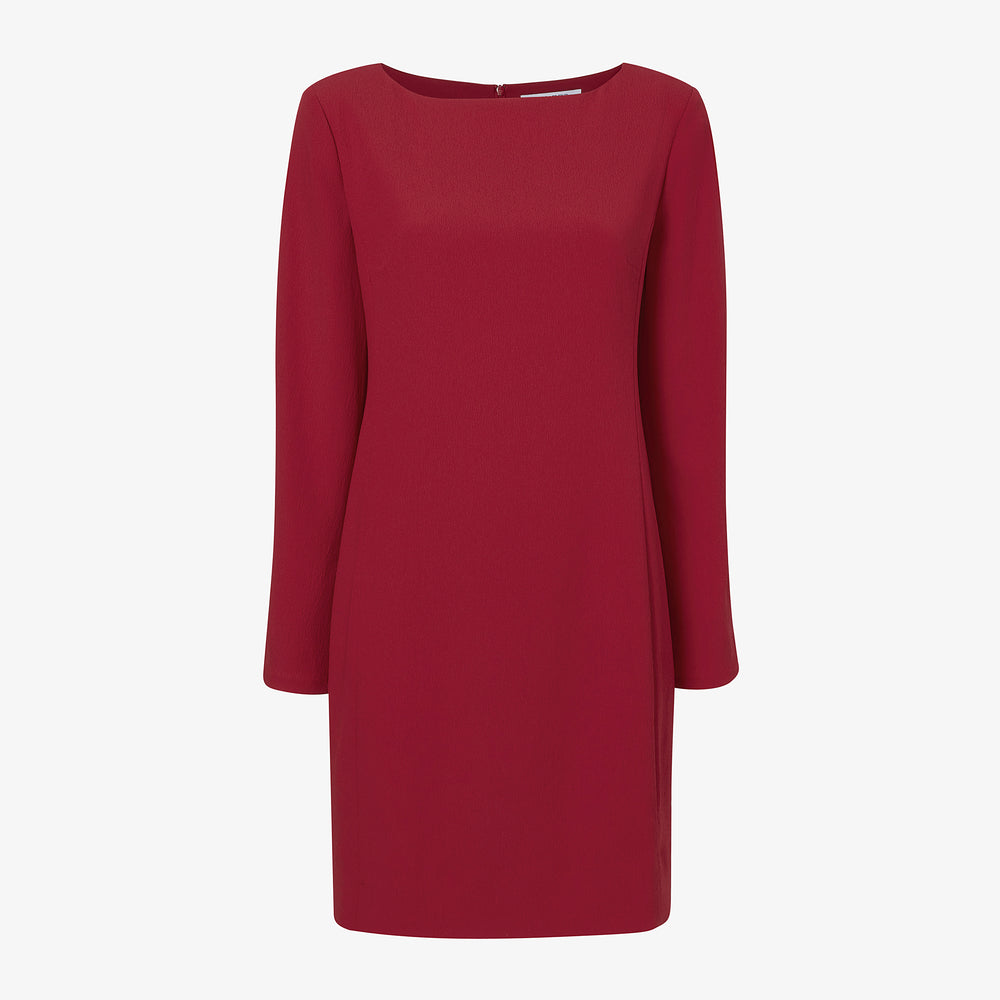 Packshot image of the regina dress in cerise