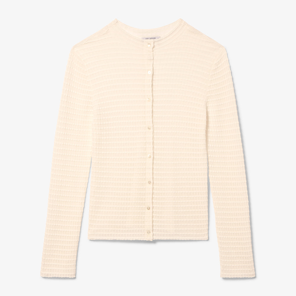 Packshot image of the Emerson Cardigan in Meringue