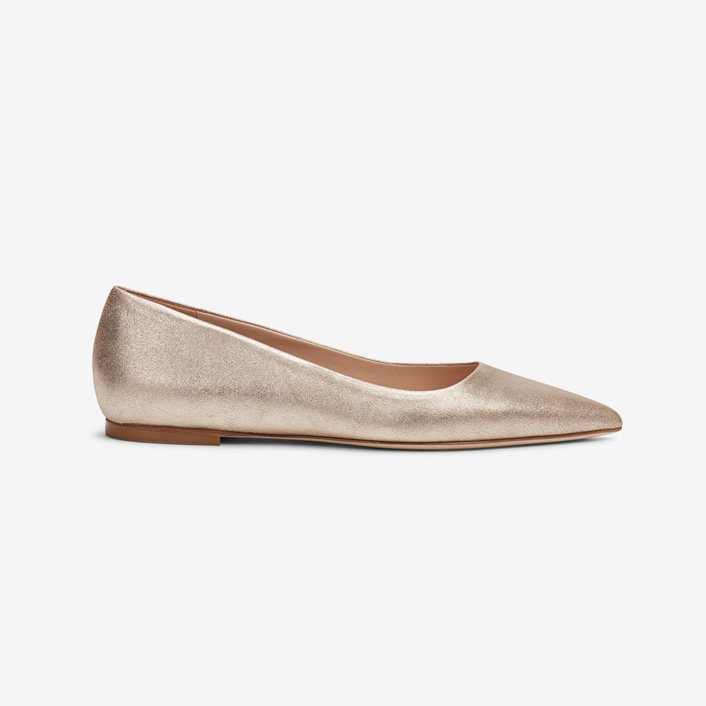 Packshot of Rowan flat in brushed metallic prosecco