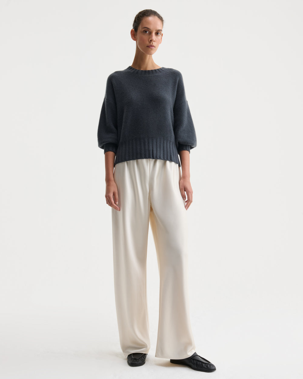Nonchi Cashmere Alva Sweater, Dusk Grey, image 4 of 12
