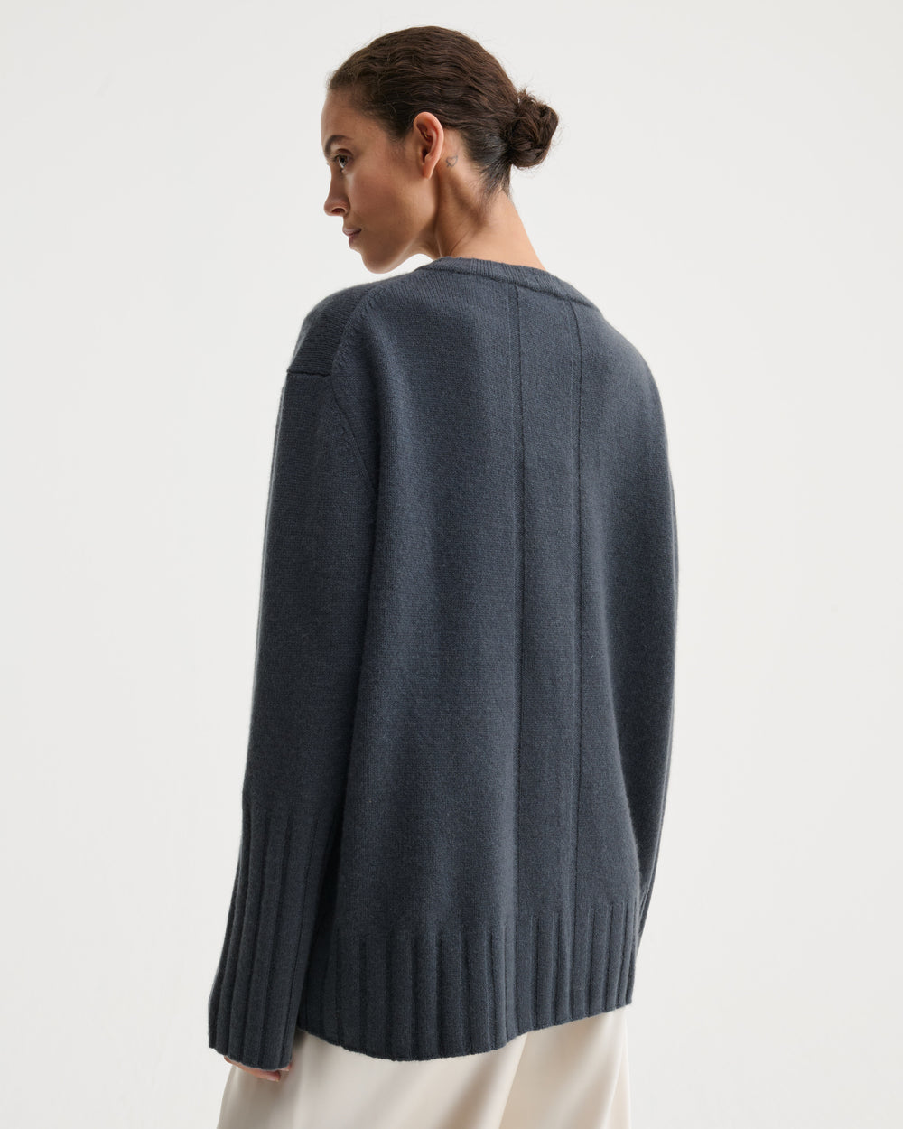 Nonchi Cashmere Havn Sweater, Dusk Grey, image 4 of 11