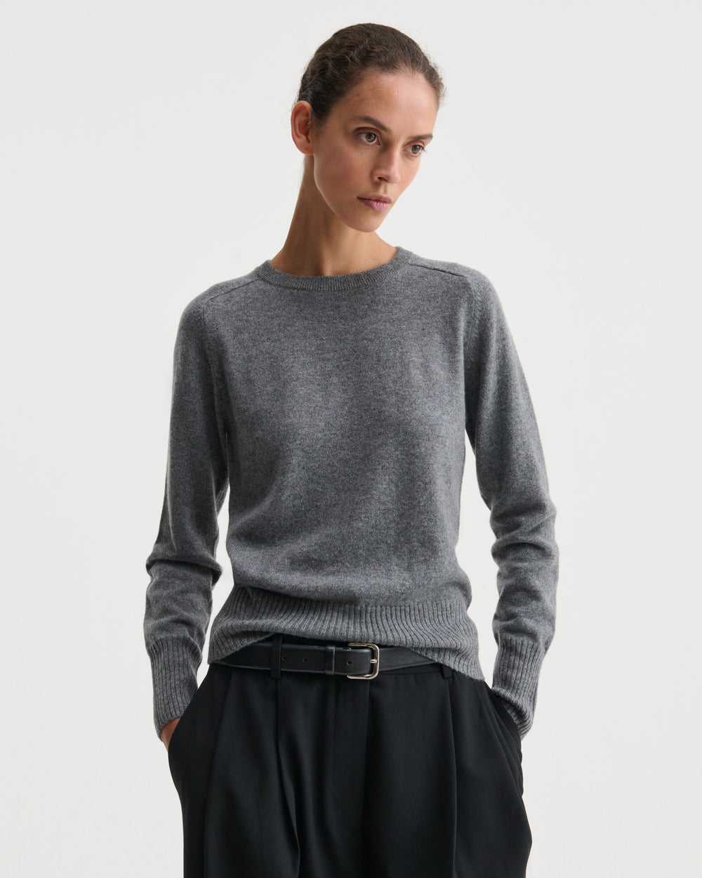 Nonchi Cashmere Chelsea Sweater, Majestic Grey, image 1 of 9