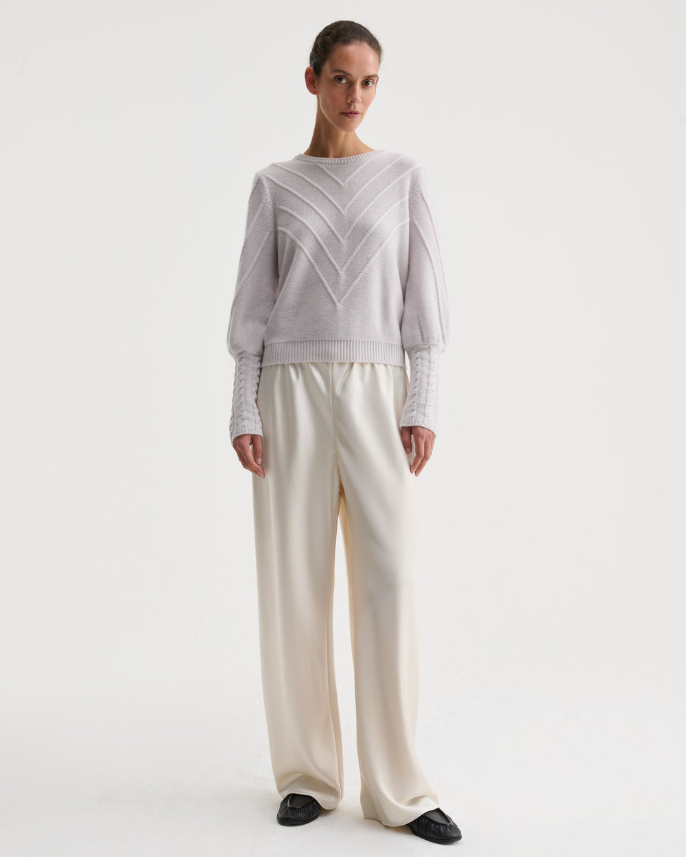 Nonchi Cashmere Skog Sweater, Oat, image 2 of 9