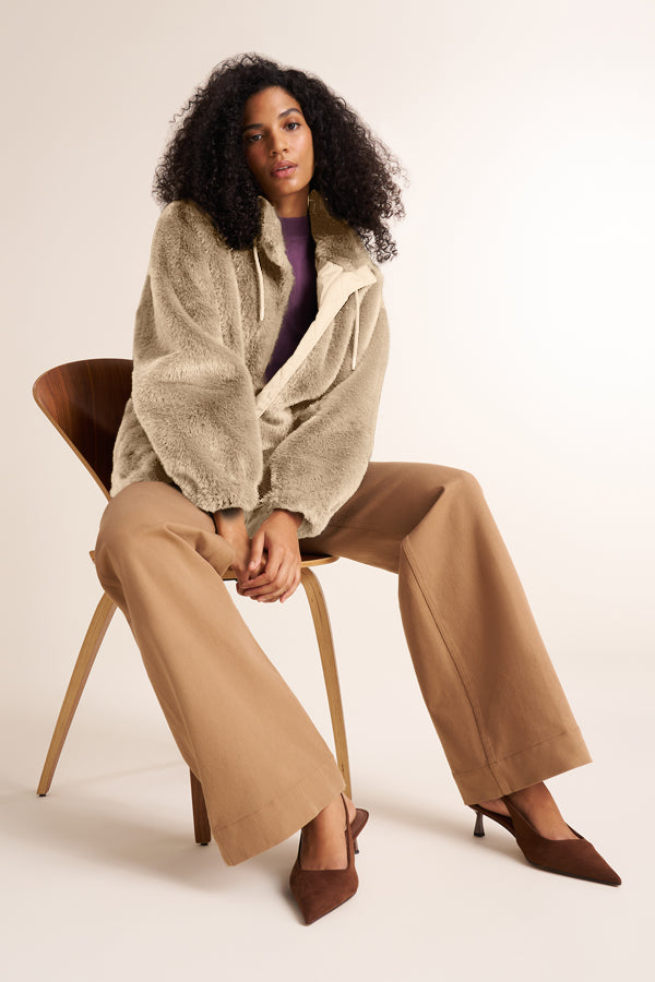 Frisson Fur Palomino Reversible Jacket