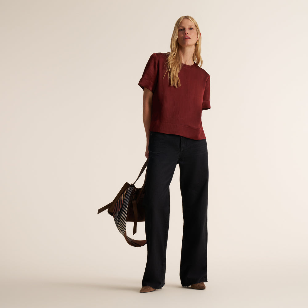 Annika Fancy Tee, Redwood, image 3 of 8