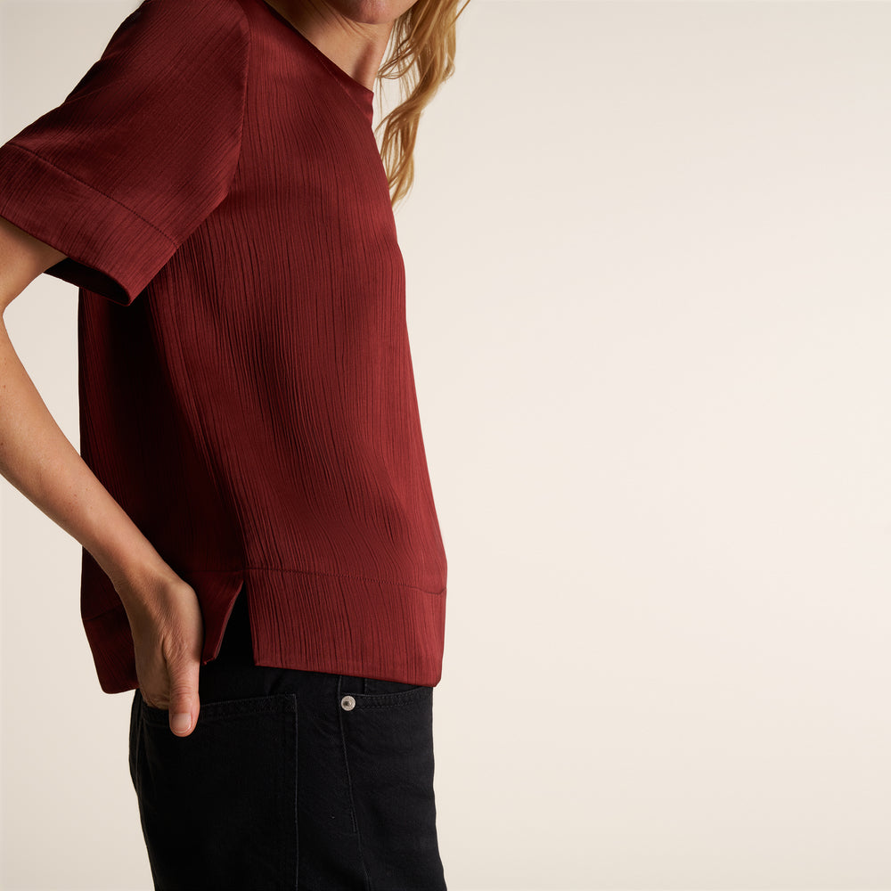 Annika Fancy Tee, Redwood, image 2 of 8
