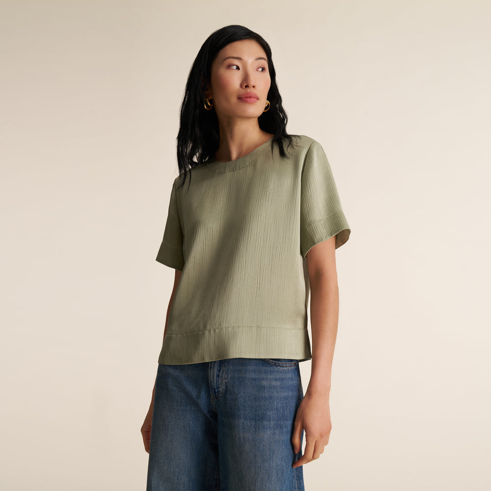 Annika Fancy Tee, Light Sage, image 1 of 8