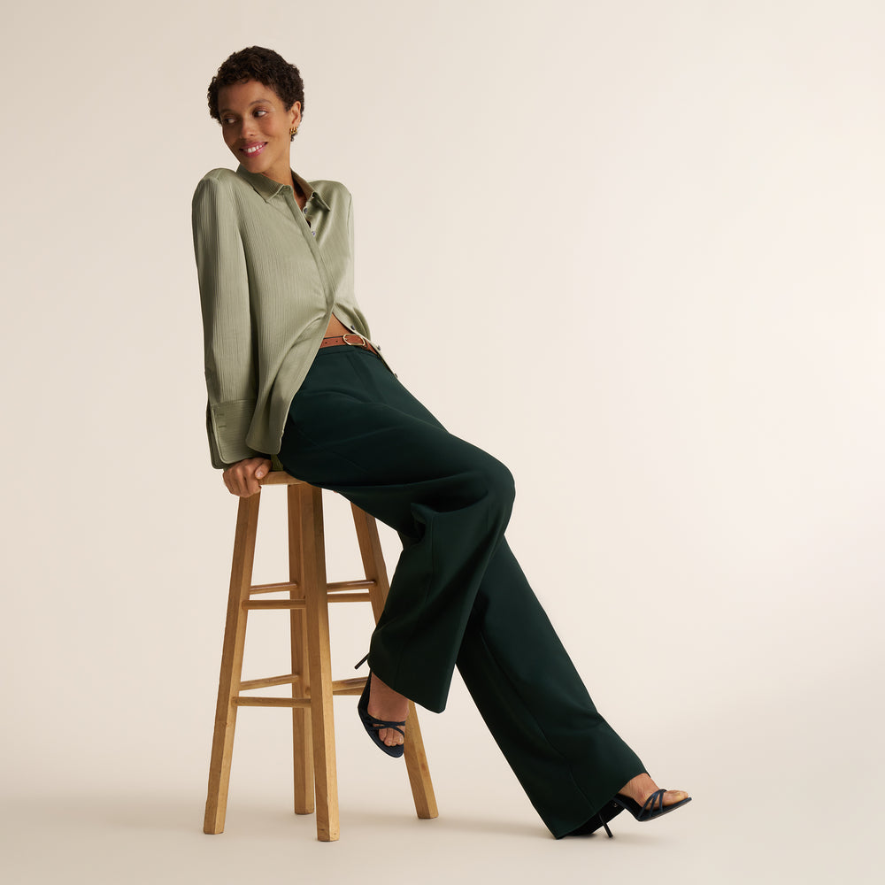 Tatum Button-Down Shirt, Light Sage, image 4 of 8