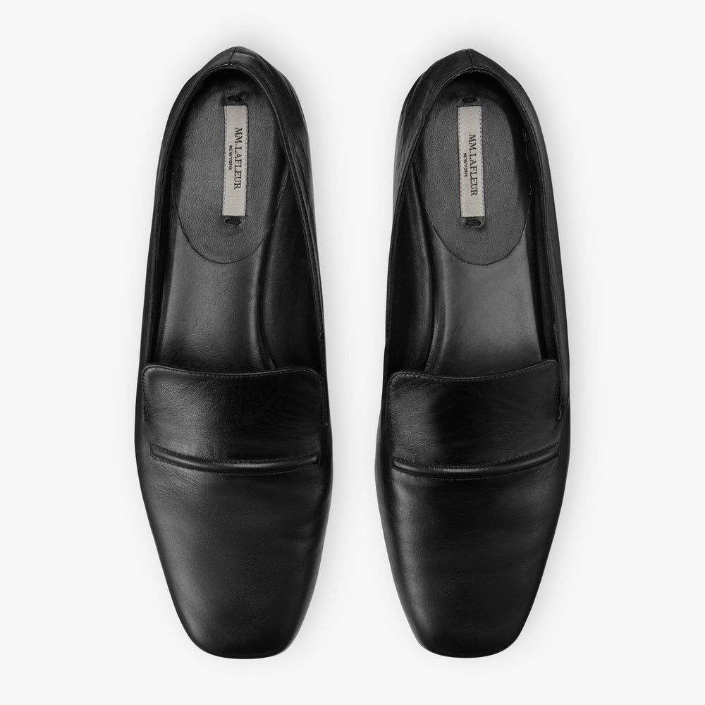 Packshot image of the Grace Loafer—Kidskin in Black