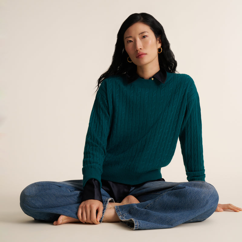 Giselle "Something's Gotta Give" Cable Sweater