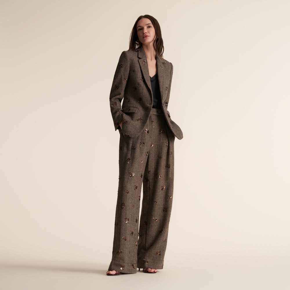 Yiyan "The Executive" Blazer, Brown Multi, image 6 of 13