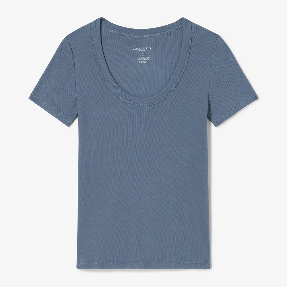 Blue t-shirt on a white background