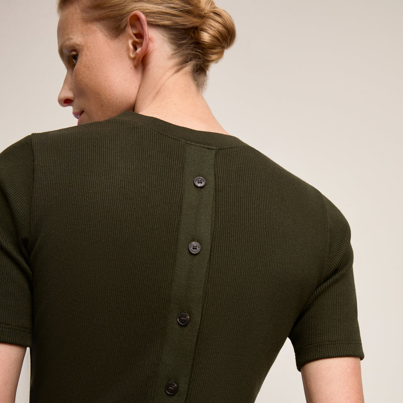 Blanche Button-Back Top