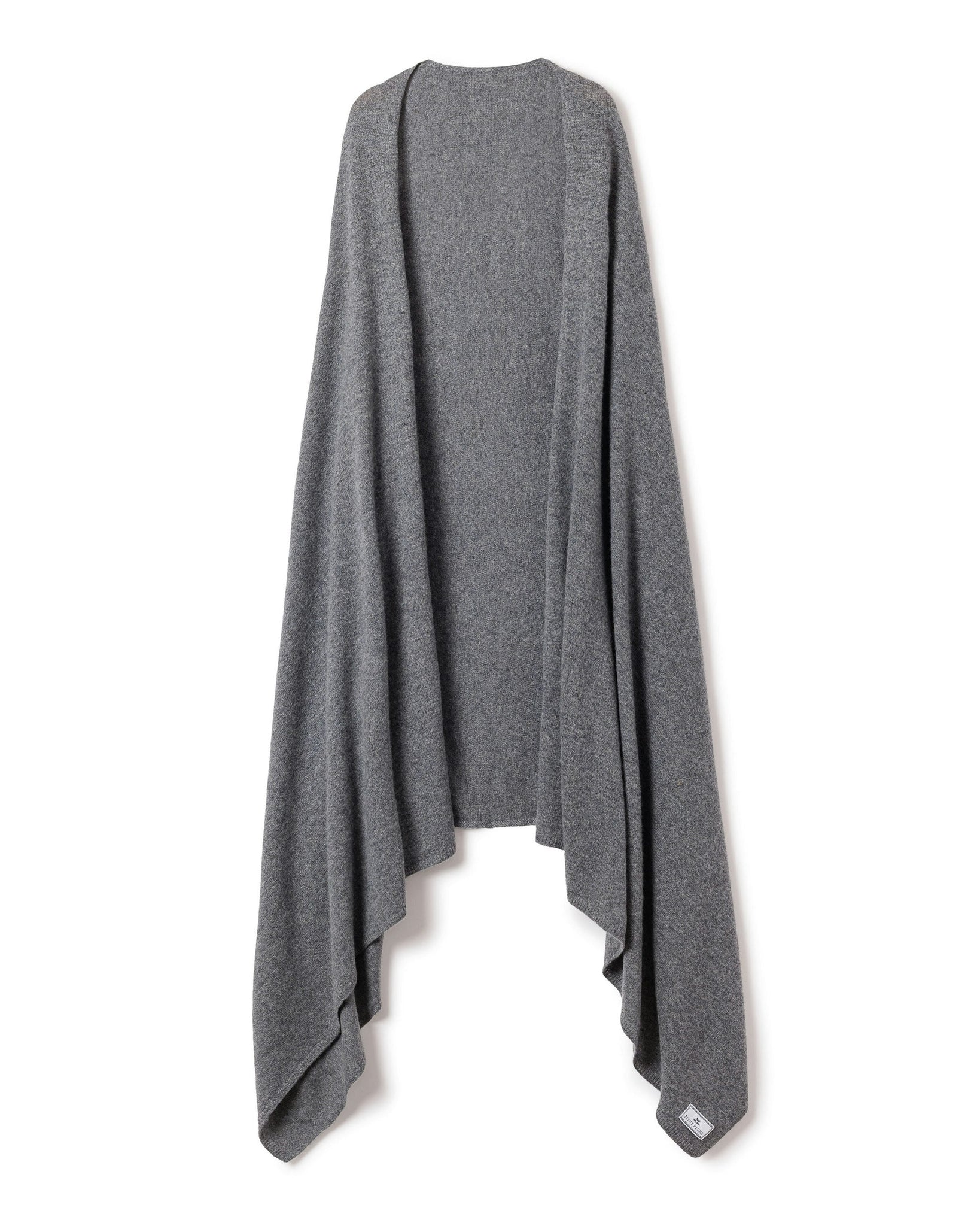 Gray poncho on a white background 