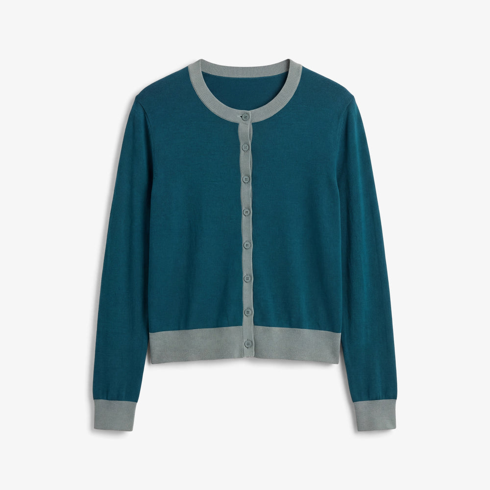 Clementine Cardigan, Deep Peacock, image 8 of 8