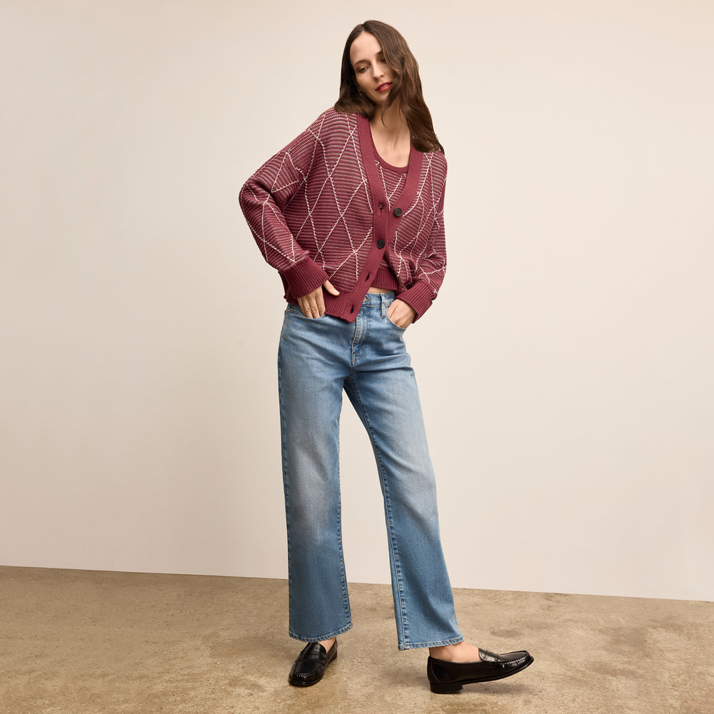 Dakota Easy Luxury Cardigan, Red Umber, image 2 of 8