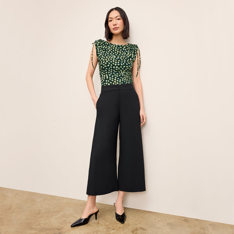 Dotty Cinch-Sleeve Top