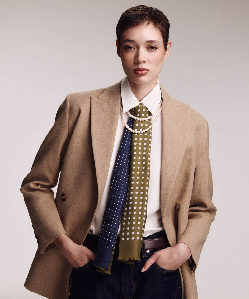 Echo Tubular Silk Dot Scarf