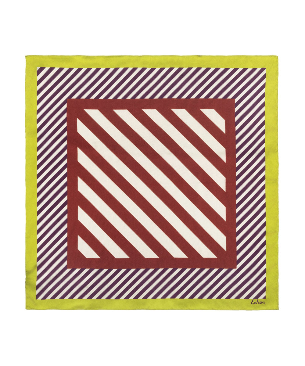Echo Stripes Silk 21" Bandana