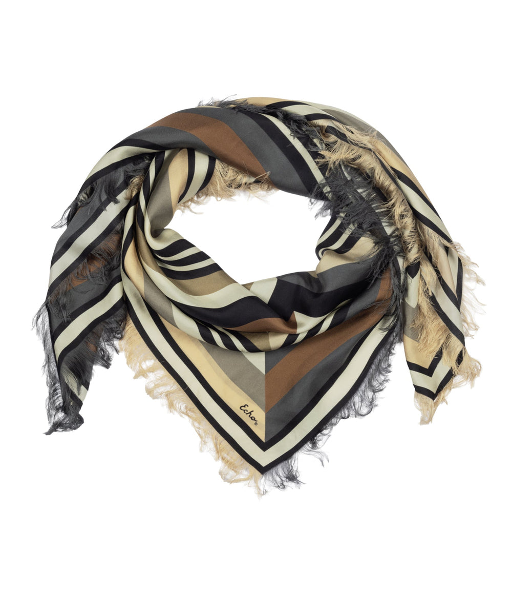 Echo Half and Half Oversized Silk Square Scarf