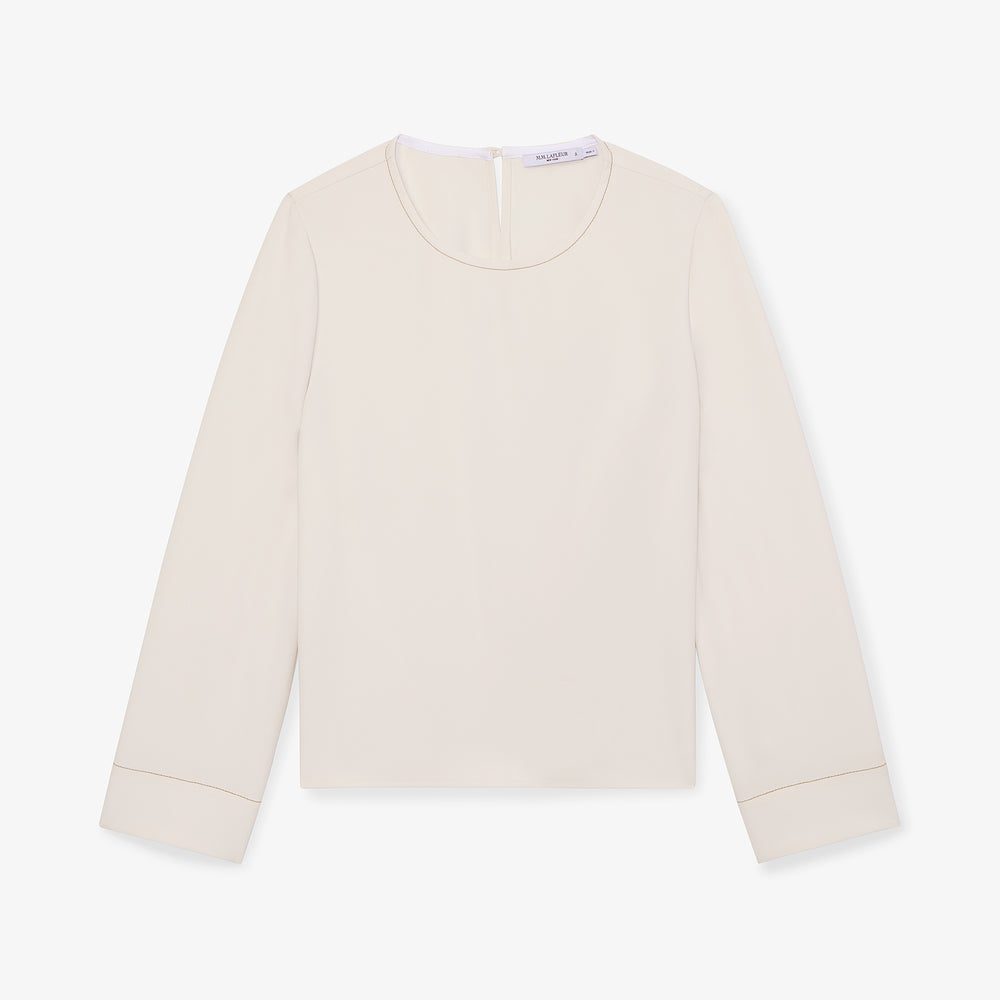 packshot image of the jules top in eggshell