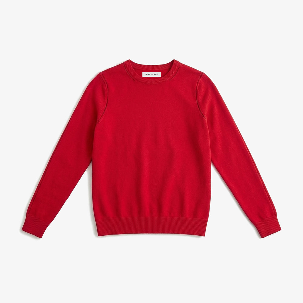 Red sweater on a white background